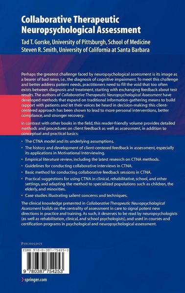 Produktbild: Collaborative Therapeutic Neuropsychological Assessment