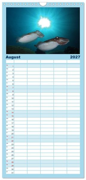 Produktbild: Familienplaner 2027 - Tauchen, Fische und Meer mit 5 Spalten (Wandkalender, 21 x 45 cm) CALVENDO