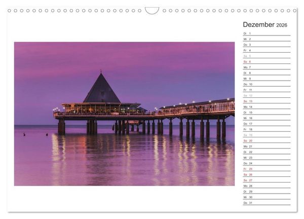 Produktbild: Zeit f&uuml;r Erholung - Insel Usedom / Geburtstagskalender (Wandkalender 2026 DIN A3 quer), CALVENDO Monatskalender