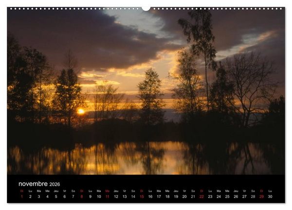 Produktbild: Couchers de soleil (Calendrier mural 2026 DIN A2 vertical) calendrier de bureau