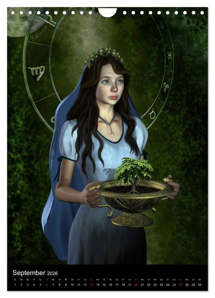 Produktbild: Unter Sternen geboren - Fantasy Tierkreis im Zeichen der Frau (Wandkalender 2026 DIN A4 hoch), CALVENDO Monatskalender