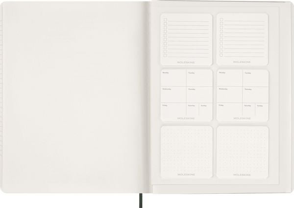 Produktbild: Moleskine 15 Monate Essential Wochenkalender 2026/2027, 1 Wo = 2 Seiten, vertikal, XXL, weicher Einband, Myrtengr&uuml;n