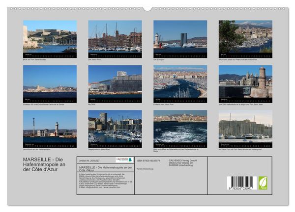 Produktbild: MARSEILLE - Die Hafenmetropole an der C&ocirc;te d'Azur (hochwertiger Premium Wandkalender 2026 DIN A2 quer), Kunstdruck in Hochglanz