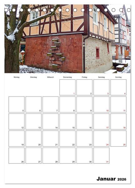 Produktbild: Weinheim an der Bergstra&szlig;e Planer (Tischkalender 2026 DIN A5 hoch), CALVENDO Monatskalender