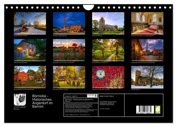 Produktbild: B&ouml;rnicke - Historisches Angerdorf im Barnim (Wandkalender 2026 DIN A4 quer), CALVENDO Monatskalender