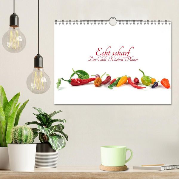 Produktbild: Echt scharf - Der Chili-K&uuml;chen-Planer (Wandkalender 2027 DIN A4 quer), CALVENDO Monatskalender