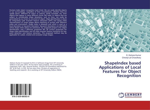 Produktbild: ShapeIndex based Applications of Local Features for Object Recognition
