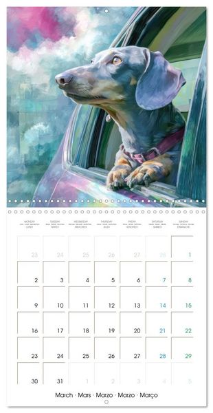 Produktbild: Dachshunds Illustrations - A hunter with humorous nature (Wall Calendar 2026 12 &times; 12 Inch) CALVENDO 12 Month Wall Calendar