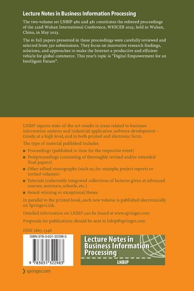 Produktbild: E-Business. Digital Empowerment for an Intelligent Future