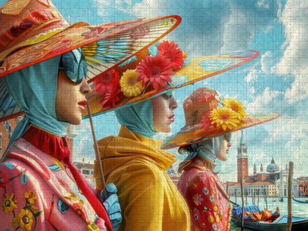 Produktbild: CALVENDO Puzzle Surrealistische Theaterszenen im venezianischen Stil | 1000 Teile Lege-Gr&ouml;&szlig;e 64x48cm Foto-Puzzle f&uuml;r gl&uuml;ckliche Stunden