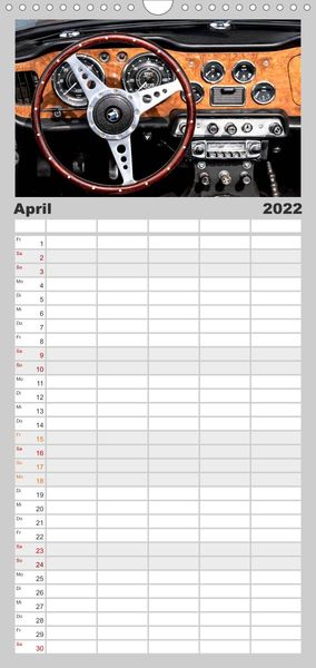 Produktbild: Familienplaner Oldtimer - Cockpits vergangener Zeiten (Wandkalender 2022 , 21 cm x 45 cm, hoch)