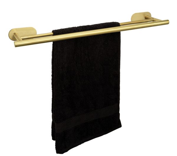 Produktbild: Turbo-Loc&reg; Badetuchstange Duo Mod. Orea Gold, 60 cm, Befestigen ohne bohren