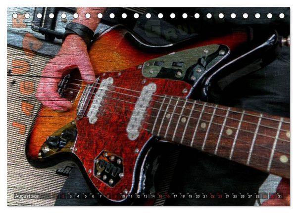 Produktbild: Gitarren - Grunge Style (Tischkalender 2026 DIN A5 quer), CALVENDO Monatskalender