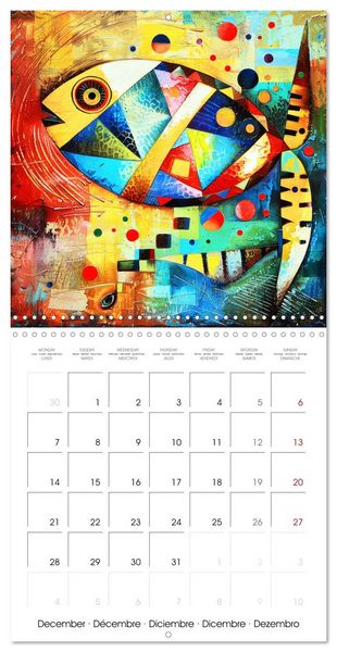 Produktbild: Symphonie animale color&eacute;e (Calendrier mural carr&eacute; 2026 30x30 cm) Calendrier double avec une page pour vos prises de notes