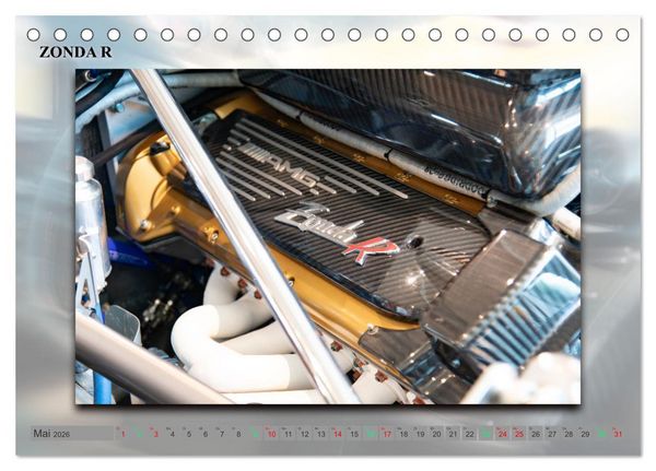 Produktbild: Pagani italienische Automobilkunst (Tischkalender 2026 DIN A5 quer), CALVENDO Monatskalender