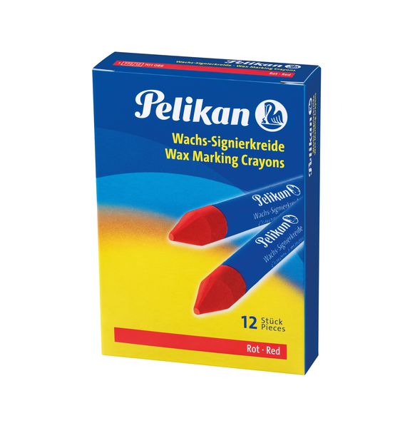 Pelikan Wachs-Signierkreide für glatte Untergründe, 12er Set, Rot