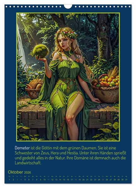 Produktbild: Olympische G&ouml;tter (Wandkalender 2026 DIN A3 hoch), CALVENDO Monatskalender