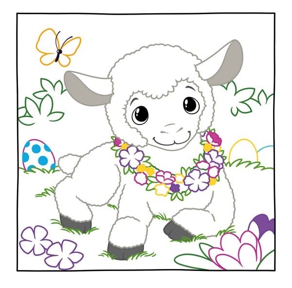 Produktbild: Glitzer Zauberpapier Malbuch Kunterbunte Ostern