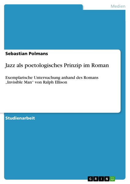 Produktbild: Jazz als poetologisches Prinzip im Roman
