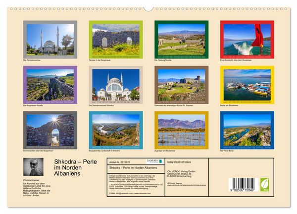 Produktbild: Shkodra &ndash; Perle im Norden Albaniens (hochwertiger Premium Wandkalender 2026 DIN A2 quer), Kunstdruck in Hochglanz