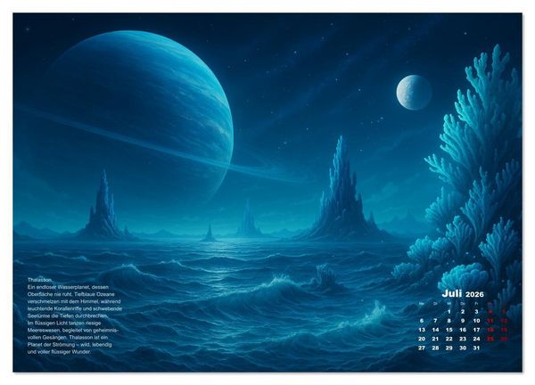 Produktbild: Phantastische Planeten (Wandkalender 2026 DIN A2 quer), CALVENDO Monatskalender