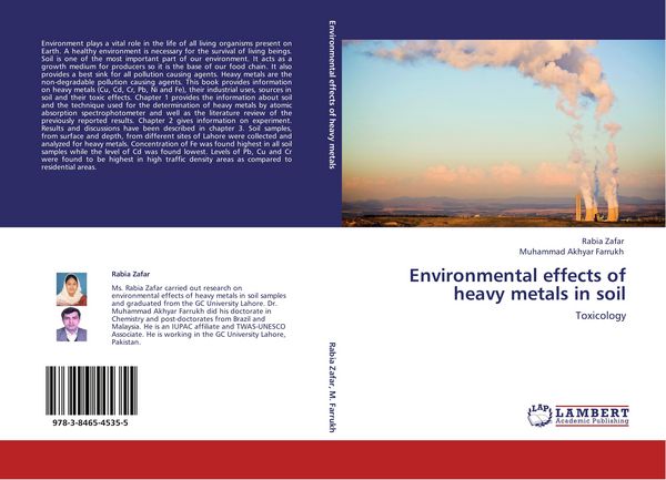 Produktbild: Environmental effects of heavy metals in soil