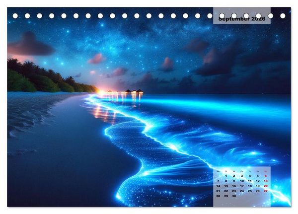 Produktbild: Die sch&ouml;nsten Naturwunder - Betrachtet durch die Augen der KI (Tischkalender 2026 DIN A5 quer), CALVENDO Monatskalender