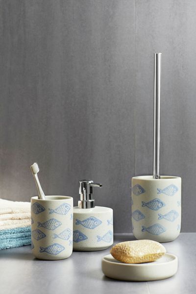 Produktbild: WC-Garnitur Mod. Aquamarin Keramik, handbemalt