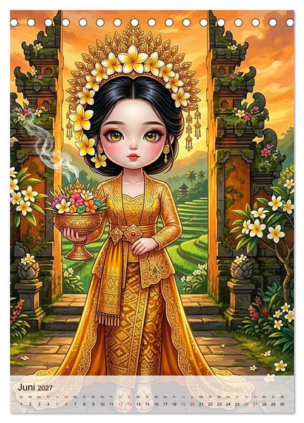 Produktbild: Fabulous Dolls &ndash; Perlen Asiens (Tischkalender 2027 DIN A5 hoch), CALVENDO Monatskalender