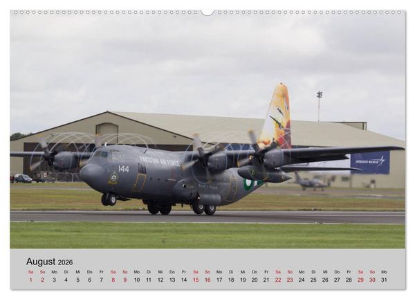 Produktbild: Transportflugzeug C-130 Hercules (hochwertiger Premium Wandkalender 2026 DIN A2 quer), Kunstdruck in Hochglanz
