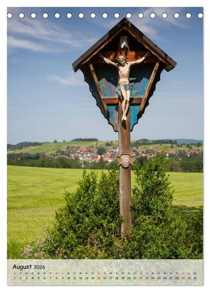 Produktbild: Feldkreuze im bayerischen Oberland (Tischkalender 2026 DIN A5 hoch), CALVENDO Monatskalender