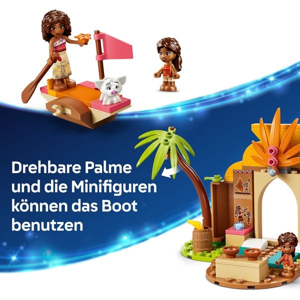 Produktbild: LEGO ǀ Disney 43282 Vaiana Vaianas H&uuml;tte und Boot, Vaiana Fantasy-Bauset f&uuml;r Kinder ab 4 Jahren