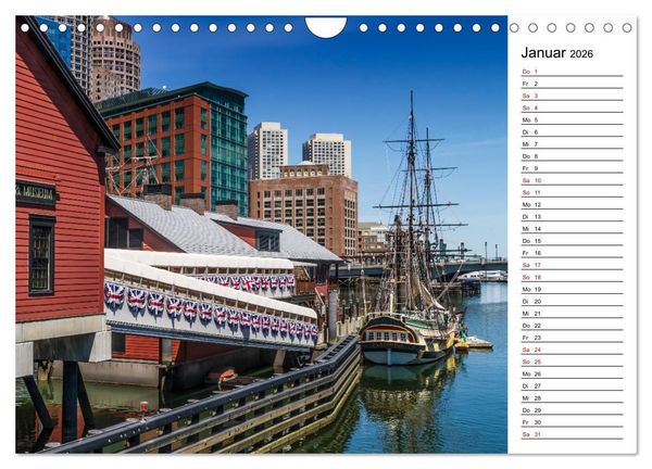 Produktbild: Stadtansichten aus Boston (Wandkalender 2026 DIN A4 quer), CALVENDO Monatskalender