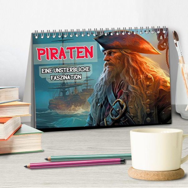 Produktbild: Piraten - Eine unsterbliche Faszination (Tischkalender 2026 DIN A5 quer), CALVENDO Monatskalender