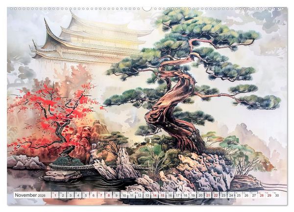 Produktbild: Die Essenz von China - Chinesische Landschaften und Symbole in Harmonie (Wandkalender 2026 DIN A2 quer), CALVENDO Monatskalender