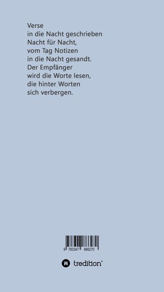 Produktbild: Verse in die Nacht geschrieben