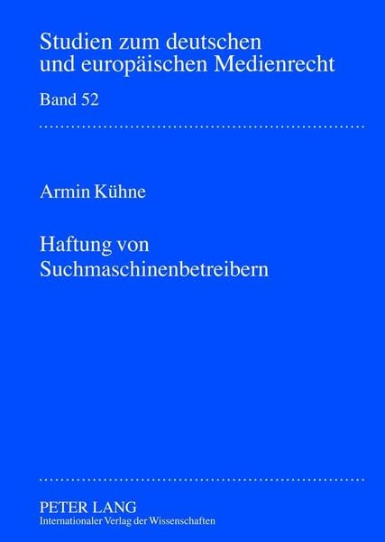 Produktbild: Haftung von Suchmaschinenbetreibern