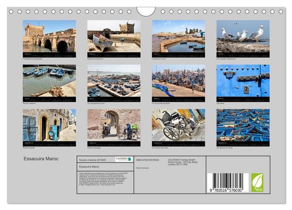 Produktbild: Essaouira Maroc (Calendrier mural 2026 DIN A4 vertical), CALVENDO calendrier mensuel