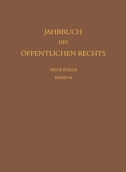 Produktbild: Jahrbuch des &ouml;ffentlichen Rechts der Gegenwart. Neue Folge
