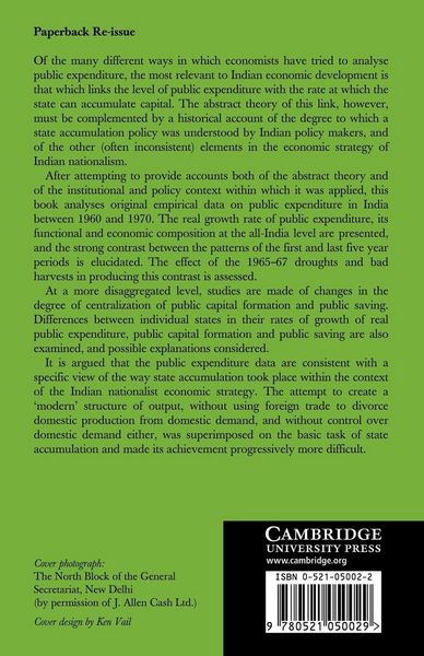Produktbild: Public Expenditure and Indian Development Policy 1960 70