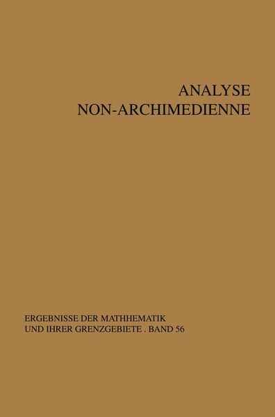 Produktbild: Analyse non-archimedienne