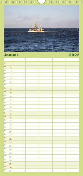Produktbild: Familienplaner Pellworm 2022 (Wandkalender 2022 , 21 cm x 45 cm, hoch)