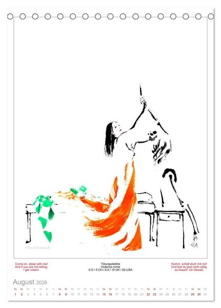 Produktbild: TOTENTANZ HERRENWAHL Haiku Zenga Photo DANCE OF DEATH MEN'S CHOICE (Tischkalender 2026 DIN A5 hoch), CALVENDO Monatskalender