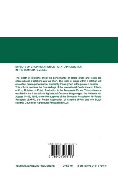 Produktbild: Effects of Crop Rotation on Potato Production in the Temperate Zones