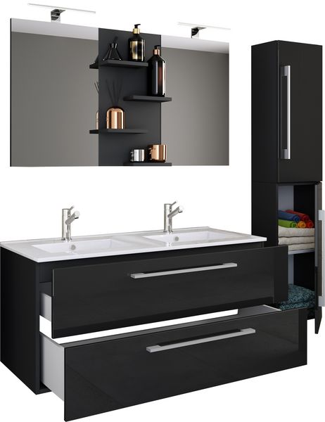 4-tlg. Doppel Waschplatz Zwei Waschtisch Budasi SP