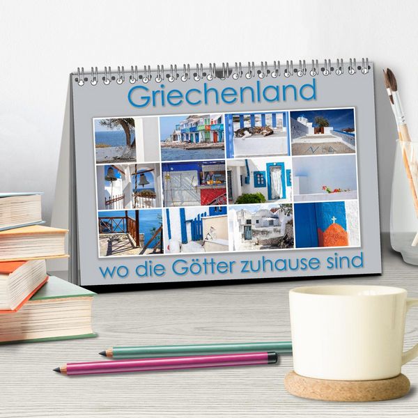 Produktbild: Griechenland - wo die G&ouml;tter zuhause sind (Tischkalender 2026 DIN A5 quer), CALVENDO Monatskalender