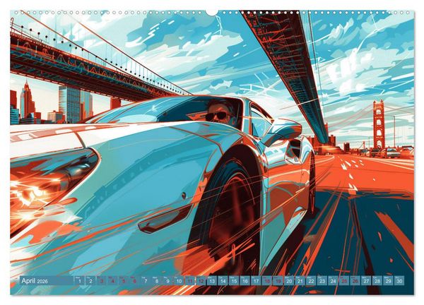 Produktbild: Adrenaline on the Road (High Quality Premium Wall Calendar 2026 DIN A2 landscape),CALVENDO 12 Month Wall Calendar