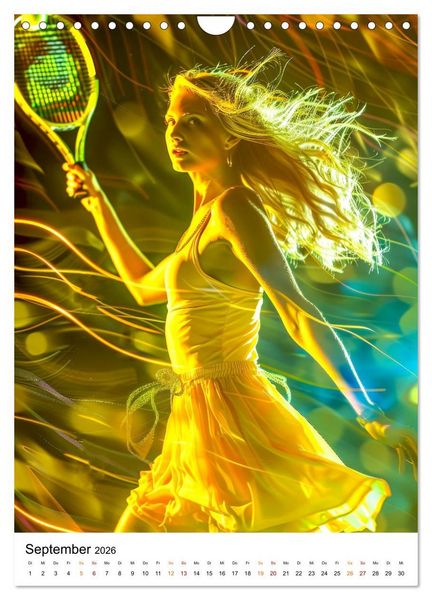 Produktbild: Tennis kreativ (Wandkalender 2026 DIN A4 hoch), CALVENDO Monatskalender
