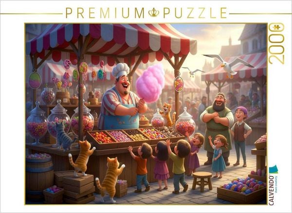 CALVENDO Puzzle Glückliche Zeiten mit ganz viel Zucker - Kinder auf dem Markt | 2000 Teile Lege-Größe 90x67cm Foto-Puzzle für glückliche Stunden