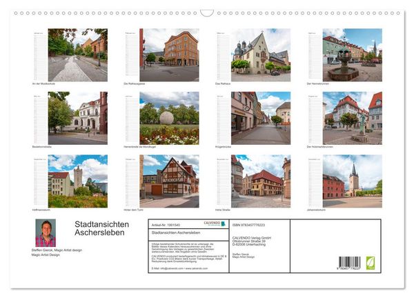 Produktbild: Stadtansichten Aschersleben (Wandkalender 2026 DIN A2 quer), CALVENDO Monatskalender
